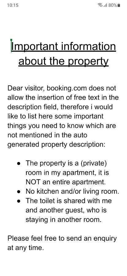 Nicole, Not For Parties, Not A Hotel, Room With Shared Bathroom, No Kitchen Amesterdão Exterior foto